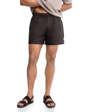 AUTO-REPLY Pull On Linen Shorts - Black