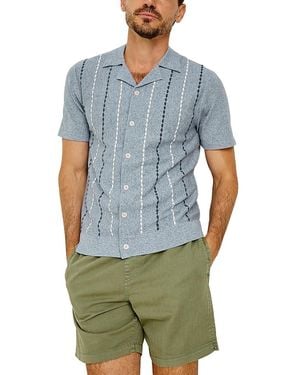 Rails Richie Relaxed Fit Stripe Shirt - Blue