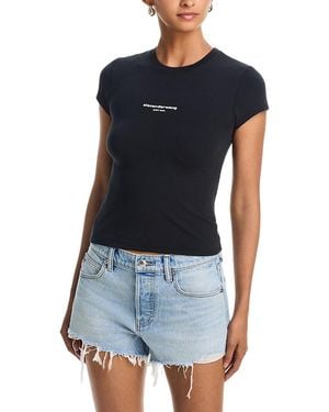 Alexander Wang Fitted Logo Tee - Black