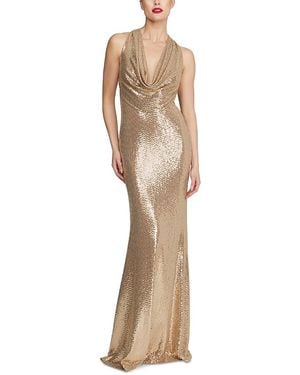 Halston Milana Disco Jersey Gown - Natural