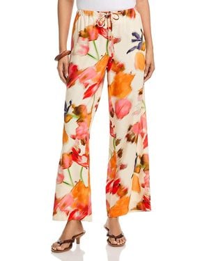 SINGLE THREAD Printed Drawstring Pants - Orange