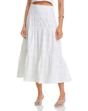 French Connection Svea Eyelet Flared Skirt - White