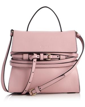 Moschino Tie Me Small Leather Crossbody Bag - Pink