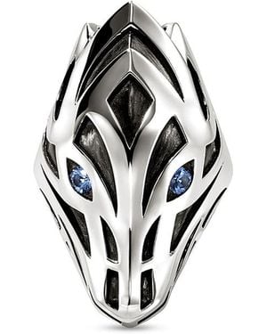 John Hardy Sterling Naga Sapphire Dragon Ring - White