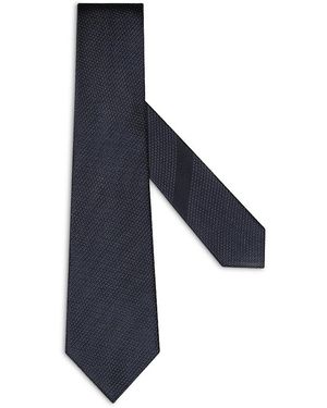 ZEGNA Jacquard Micro Dot Silk Classic Tie - Blue