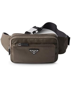 Prada Re-Nylon And Saffiano Leather Belt Bag - Brown