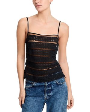 FRAME The Lattice Crochet Cami - Black