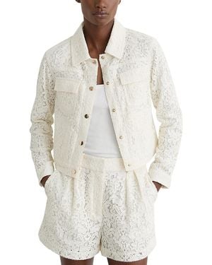 Reiss Lori Lace Jacket - White