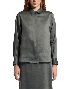 Peserico Linen & Silk Shirt - Gray