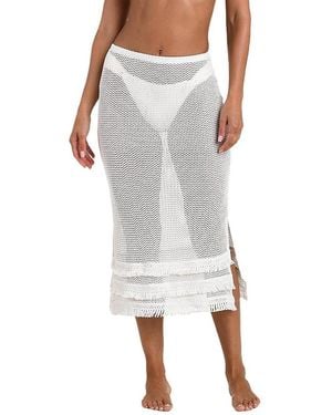 Sunshine 79 Flora Flair Midi Skirt - Gray