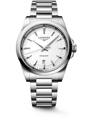 Longines Conquest Watch, 41Mm - Metallic