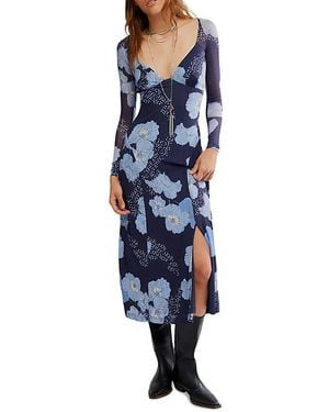 Free People Calla Midi Dress - Blue