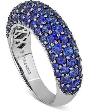 Piranesi 18K Small Dome Ring With Sapphires, 3.11 Tcw - Blue