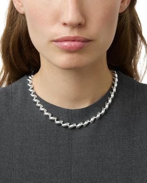 LIE STUDIO Edith Sculptural Collar Necklace, 16 - Black