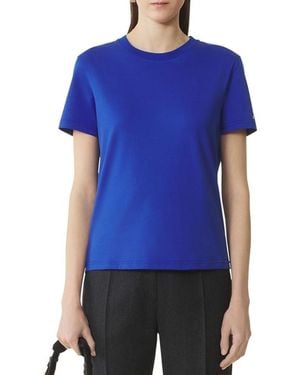 Lanvin Cotton T-Shirt With Ribbon Detail - Blue