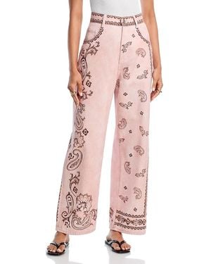 ALÉMAIS Akia High Rise Straight Jeans - Pink