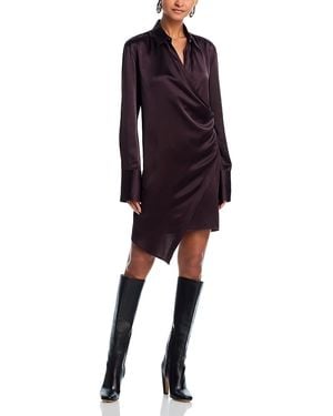 Helmut Lang Wrap Relax Silk Shirtdress - Blue