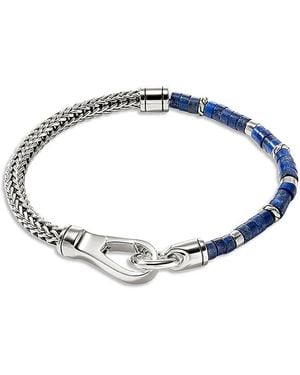 John Hardy Sterling Heishi Lapis Lazuli Weave Bracelet - Blue