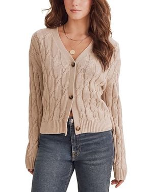 Splendid Rubi Cable Knit Cardigan Sweater - Multicolor