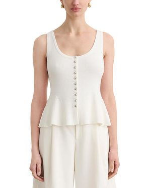 Toccin Eden Fit And Flare Tank - White