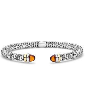 Lagos 18K & Sterling Gemstone Versa Torque Bracelet - White