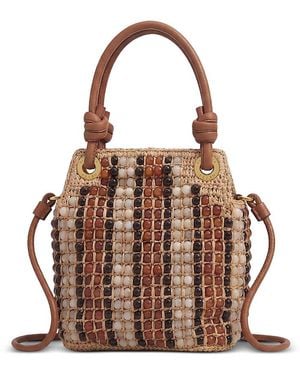 Veronica Beard Small Beaded Slouch Bag - Brown