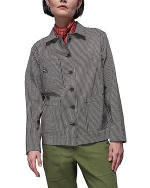 WILDFANG The Essential Railroad Stripe Utility Jacket - Gray