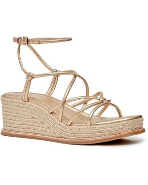PAIGE Julia Wedge Sandals - Natural