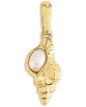 Anabel Aram Milos Freshwater Pearl Shell Charm - Metallic