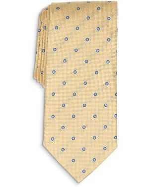 Thomas Pink Classic Woven Dot Tie - Natural