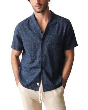 Marine Layer Stretch Selvage Resort Shirt - Blue