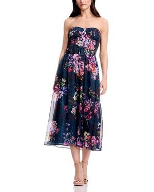 Dress the Population Jenny Strapless Sweetheart Fit & Flare Dress - Blue