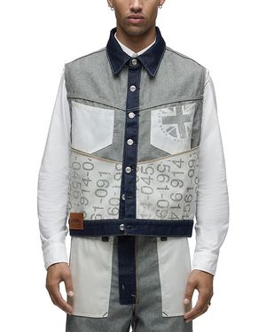 Hudson Jeans Columbus Number Graphic Vest - Gray