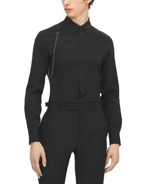 McQueen Stretch Chain Harness Shirt - Black