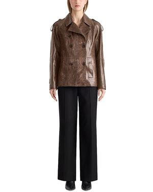 Mackage Double Breasted Leather Jacket - Multicolor