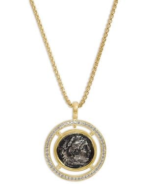 Jorge Adeler 18K Diamond Alexander The Great Coin Pendant - Metallic