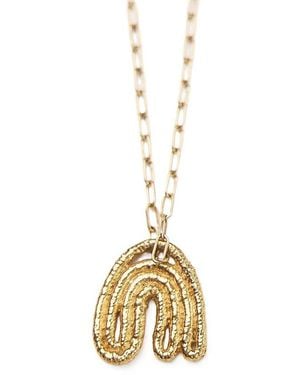 COG Leaf Pendant - Metallic