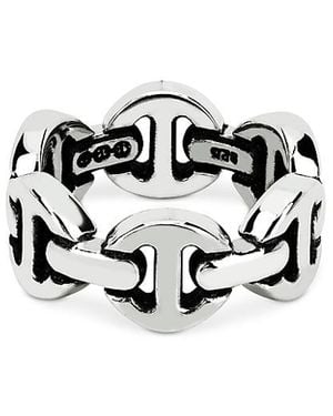 Hoorsenbuhs Sterling Brute Classic Tri Link Ring - White