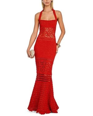 retroféte Peggie Crochet Dress - Red