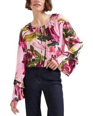 Phase Eight Andi Floral Blouse - Blue