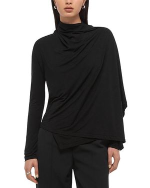 Helmut Lang Scarf Cardigan Top - Black