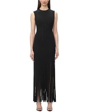 Hervé Léger The Alyssa Fringe Hem Gown - Black
