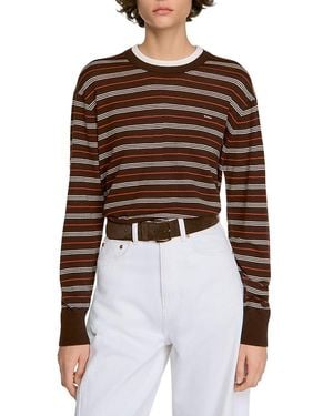 Sandro Mabel Wool Layered Effect Sweater - Brown
