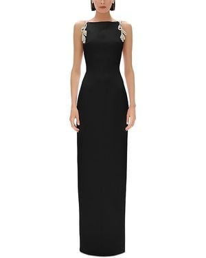 Rachel Gilbert Oryx Embellished Column Gown - Black