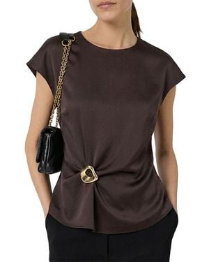 Gerard Darel Claudie Brooch Top - Black