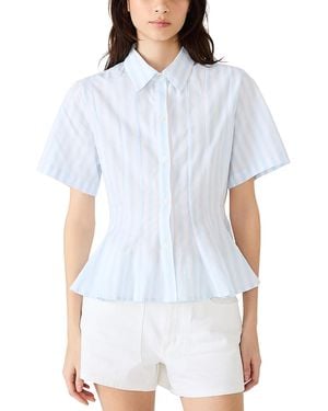 Steve Madden Porter Peplum Top - White