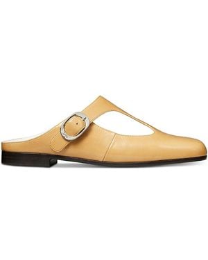 Tory Burch T Strap Mule Flats - Natural