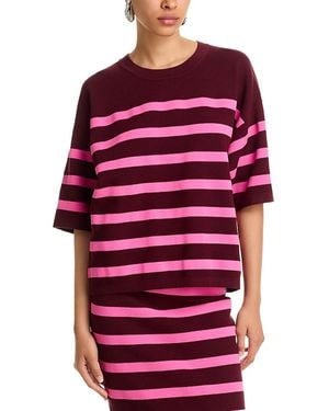 Essentiel Antwerp Industry Striped Knit Top - Red