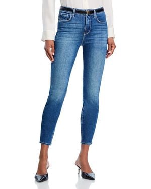 L'Agence Margot High Rise Cropped Skinny Ankle Jeans - Blue
