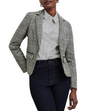 Hobbs Brea Plaid Blazer - Gray